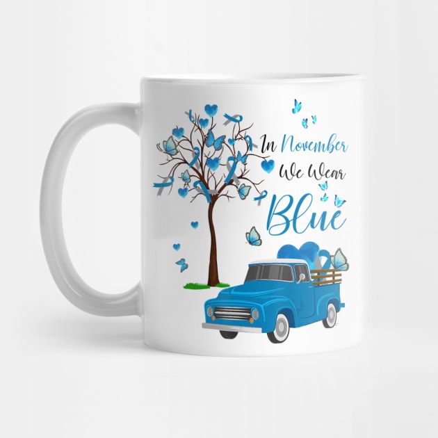 Diabetes awareness In November We Wear Blue Diabetes Truck Blue T1D Gift by thuylinh8